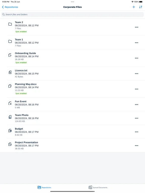 SAP Document Management iPad  Screenshots