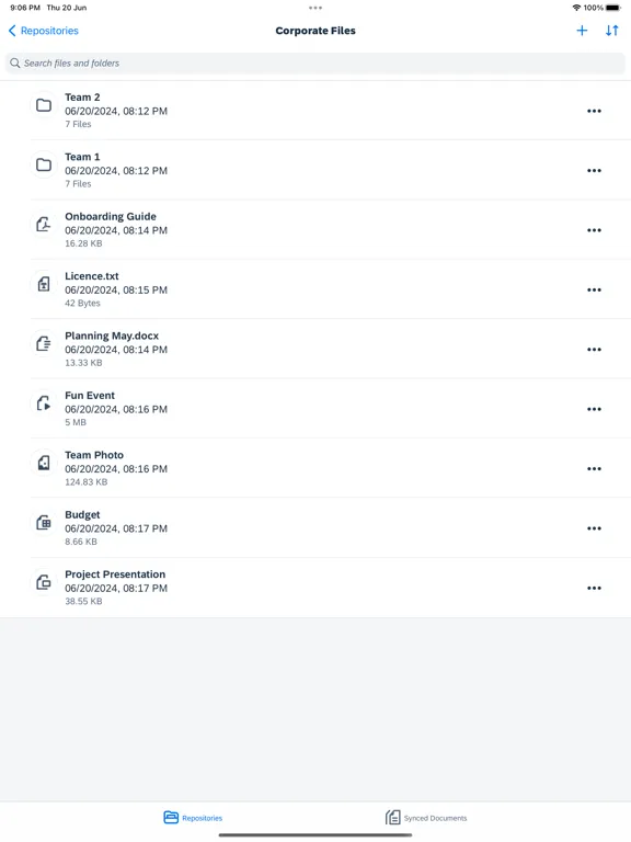 SAP Document Management iPad  Screenshots