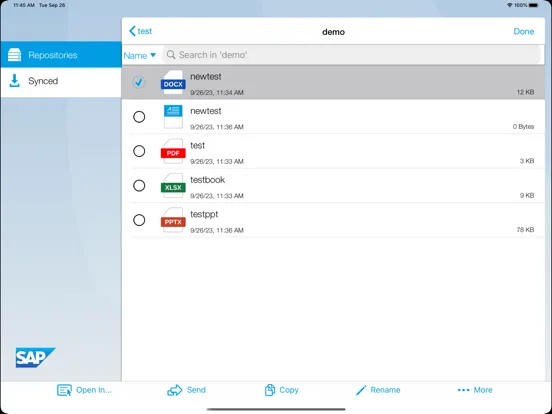 SAP Document Mgmt Svc Client iPad  স্ক্রিনশট