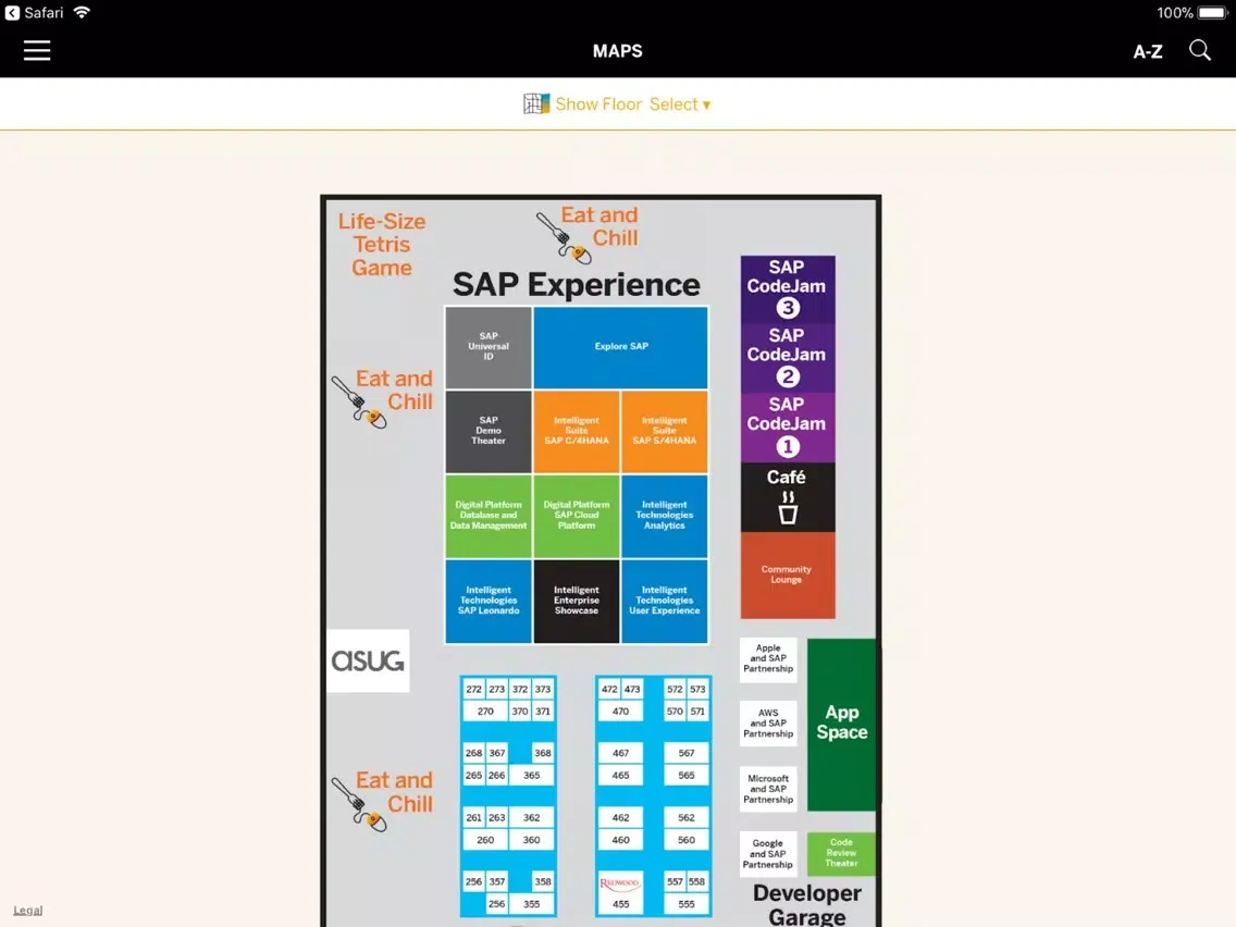 Capturas de tela do SAP TechEd iPad 