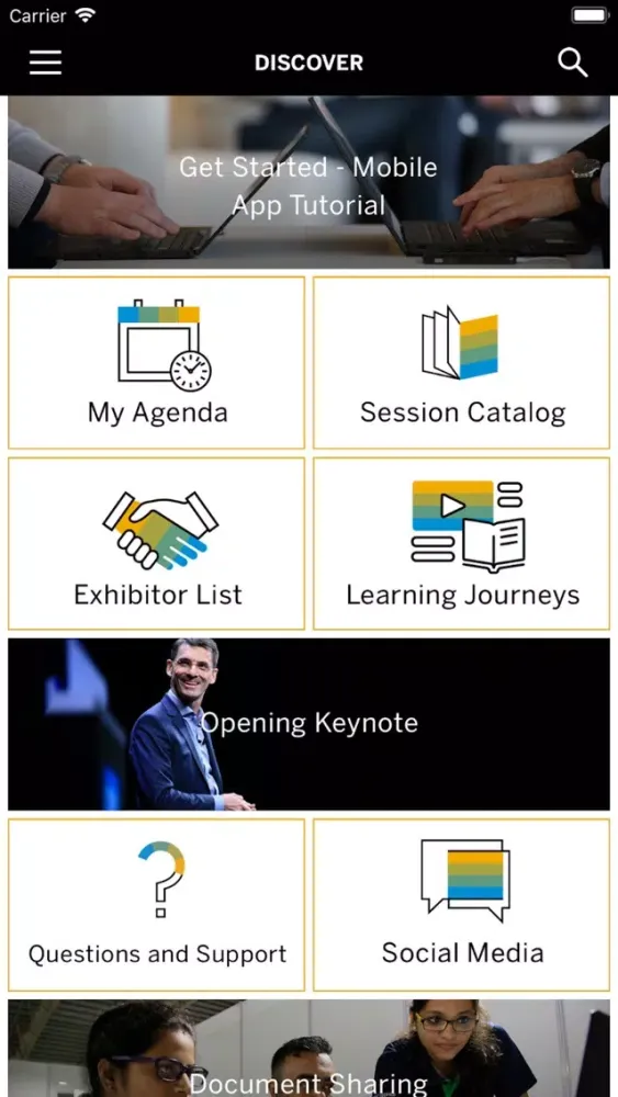 Capturas de tela do SAP TechEd