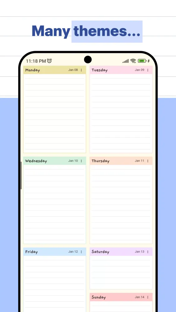 Capturas de pantalla de Weekly Planner