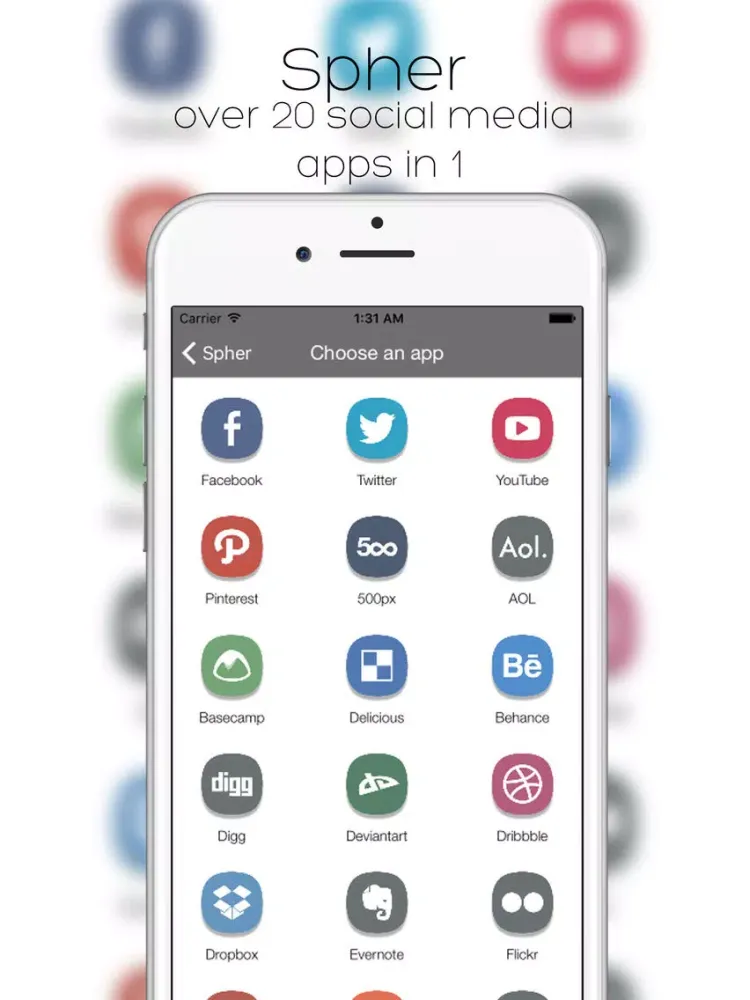 Capturas de tela do Spher - All Social Media Apps (In One) iPad 