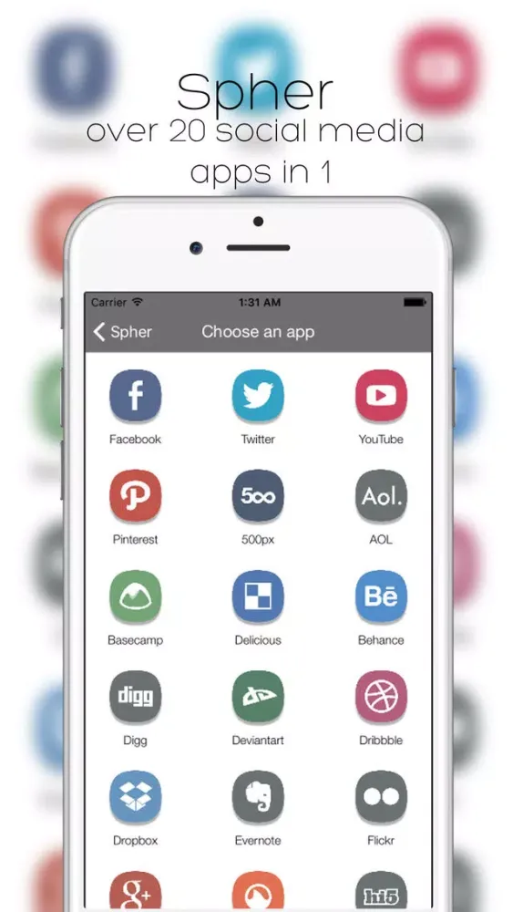 Capturas de tela do Spher - All Social Media Apps (In One)