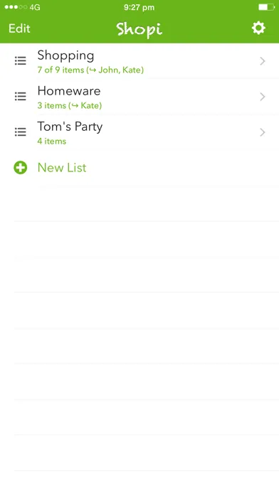 Shopi - Shared Shopping Lists স্ক্রিনশট