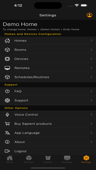 Screenshot di Sapient Home