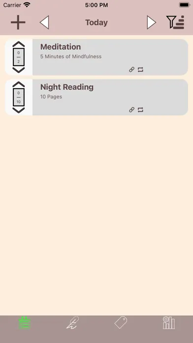 Tangkapan skrin Habitus - Task Manager