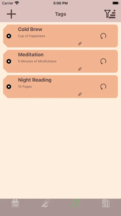 Tangkapan skrin Habitus - Task Manager