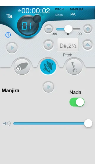 Screenshot di iMridangamLt  Manjira Tambura Player