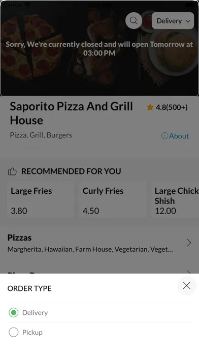 Saporito Pizza And Grill House应用截图