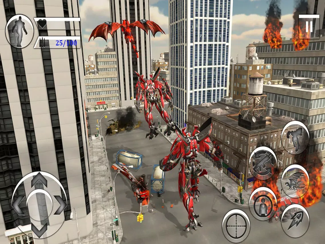 Futuristic Robot War dragon 18 iPad  Screenshots