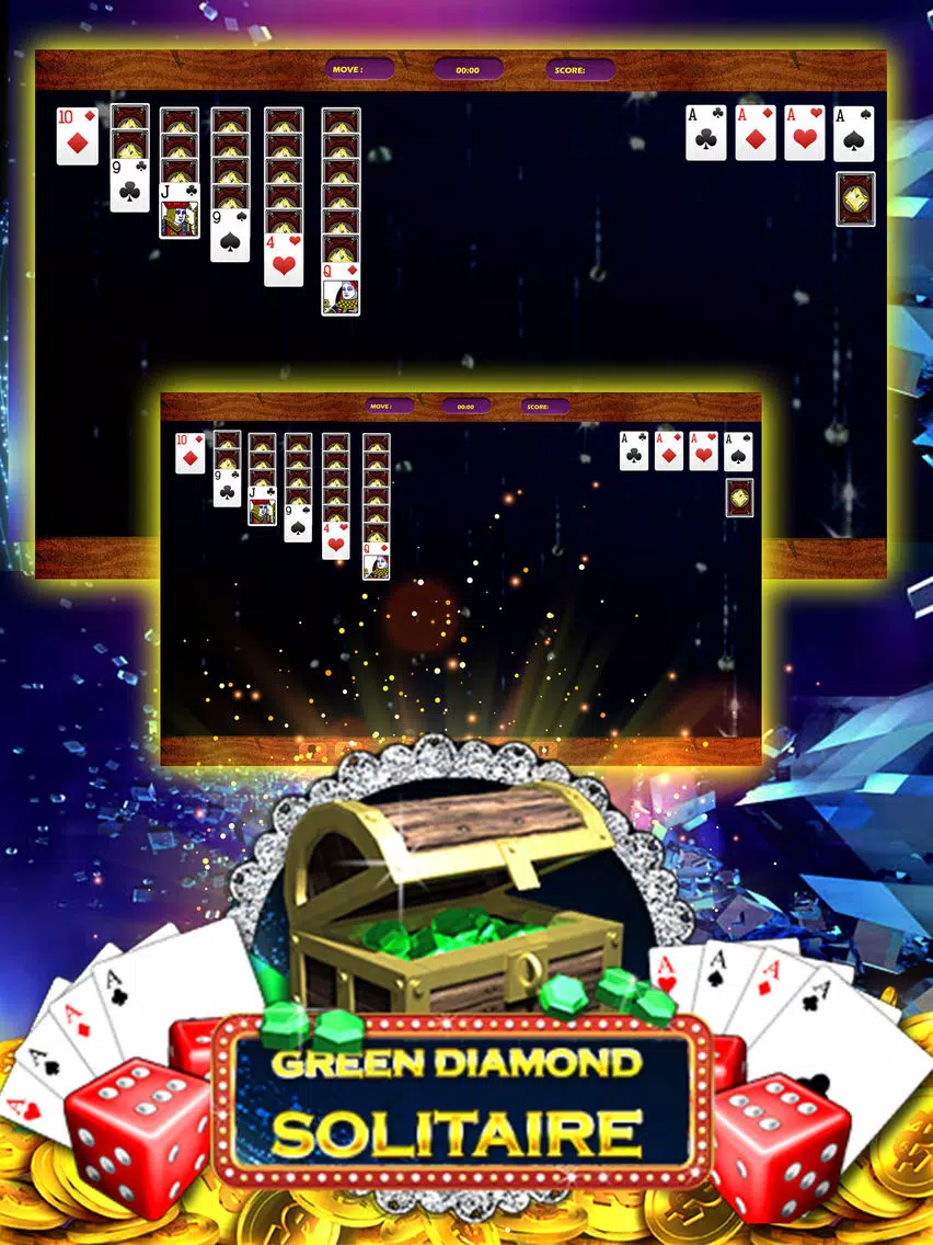 Green Diamond Solitaire – Emerald Cube Cards Game iPad 應用截圖