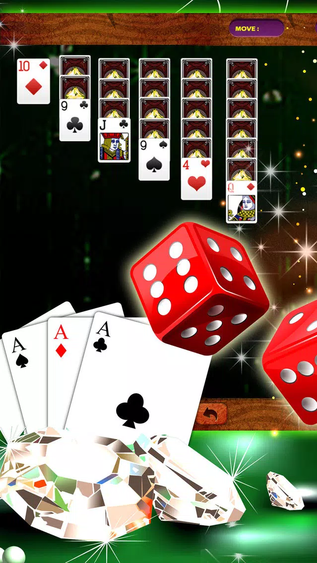 Green Diamond Solitaire – Emerald Cube Cards Game應用截圖
