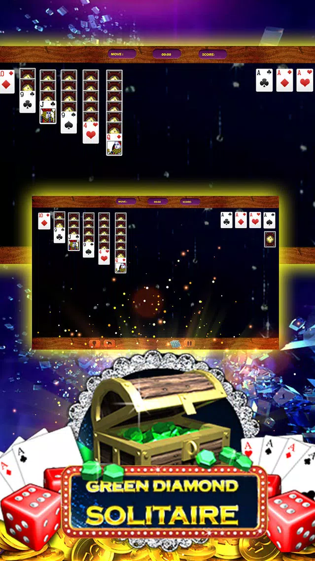 Green Diamond Solitaire – Emerald Cube Cards Game應用截圖