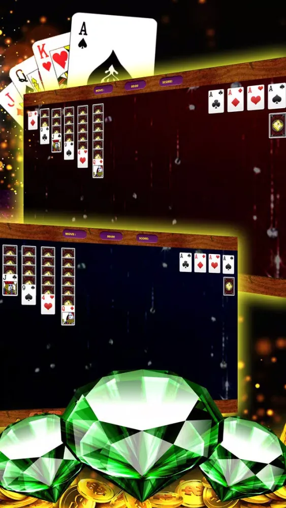 Screenshot di Green Diamond Solitaire – Emerald Cube Cards Game
