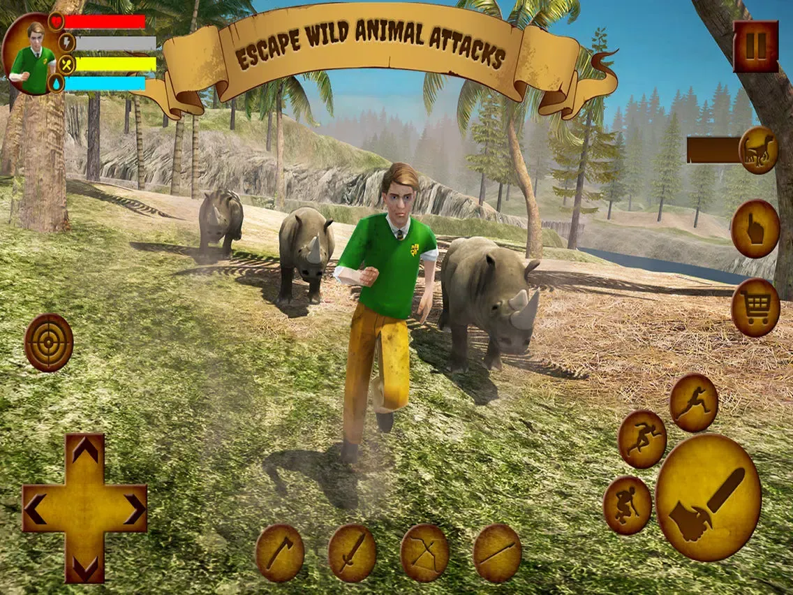 ภาพหน้าจอของ Ark Survival escape Dino Hunt iPad 
