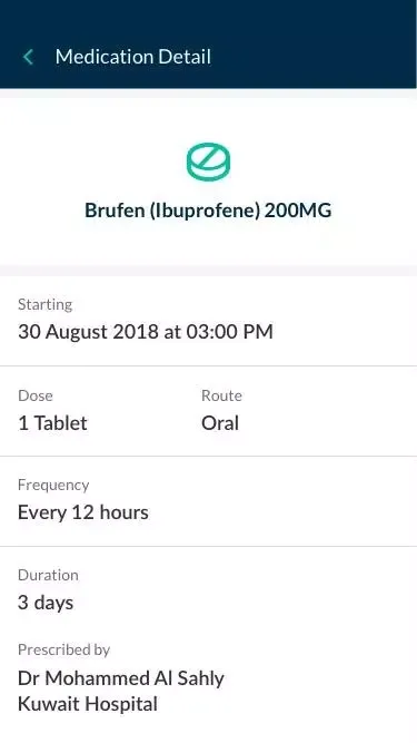 Tangkapan layar Sapphire Care
