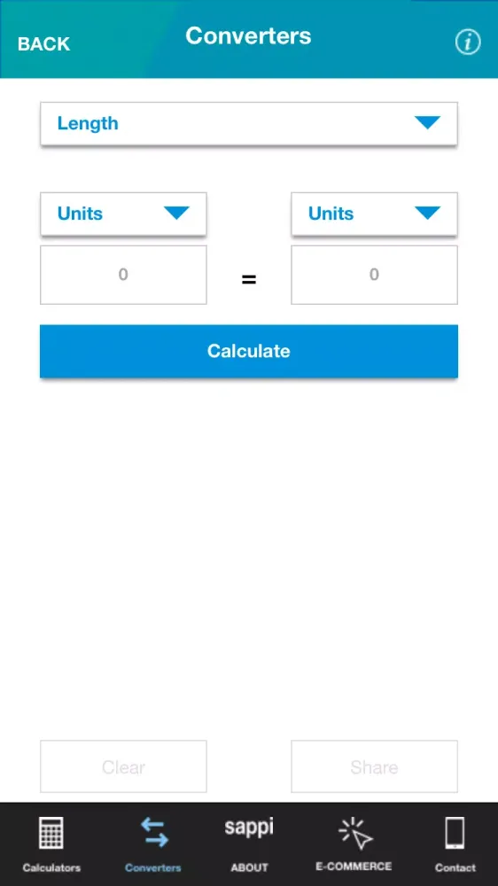 Tangkapan skrin Sappi XP and Paper Calculator