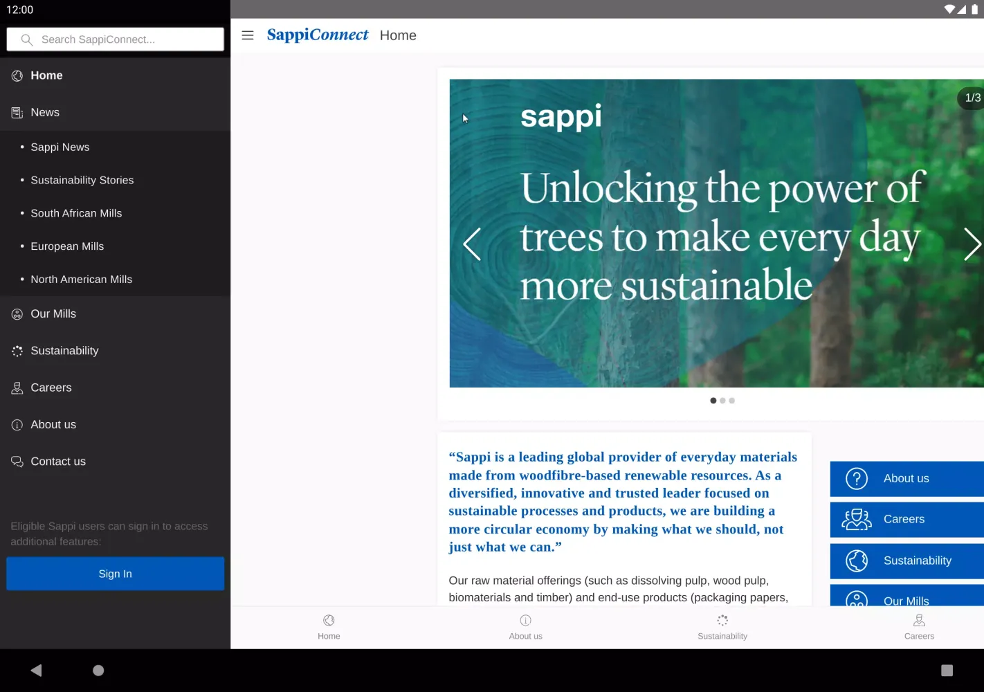 Capturas de pantalla de SappiConnect