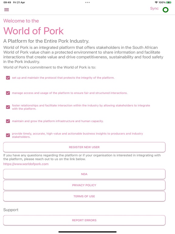 Capturas de tela do World of Pork iPad 