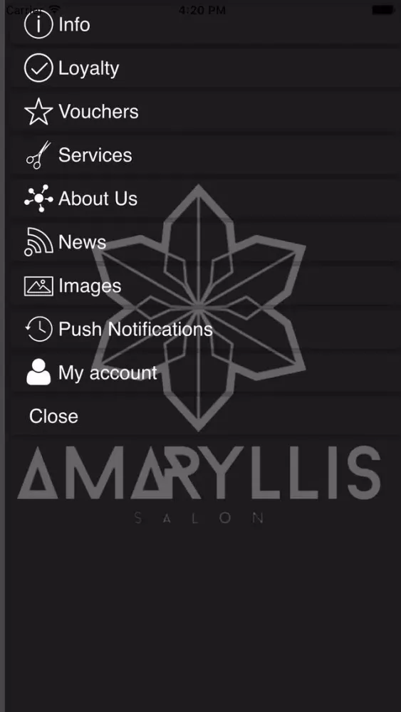 Capturas de tela do Amaryllis Salon