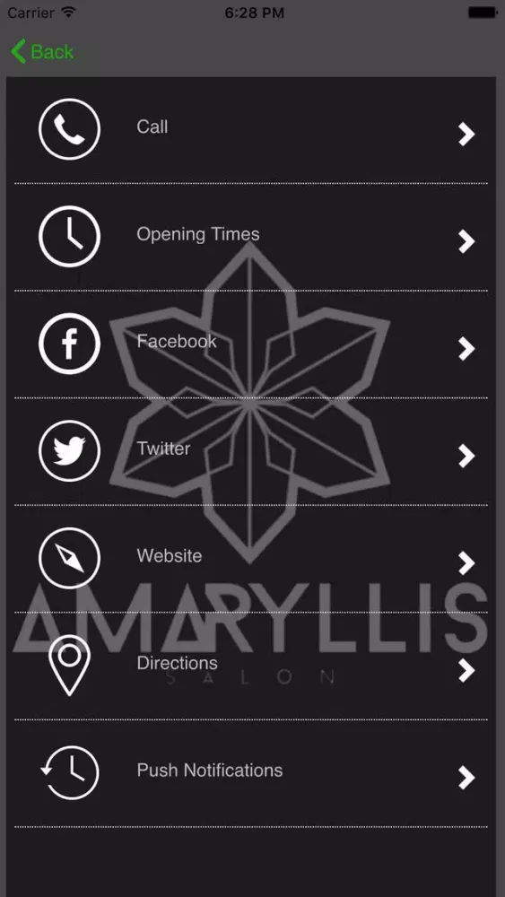 Capturas de tela do Amaryllis Salon