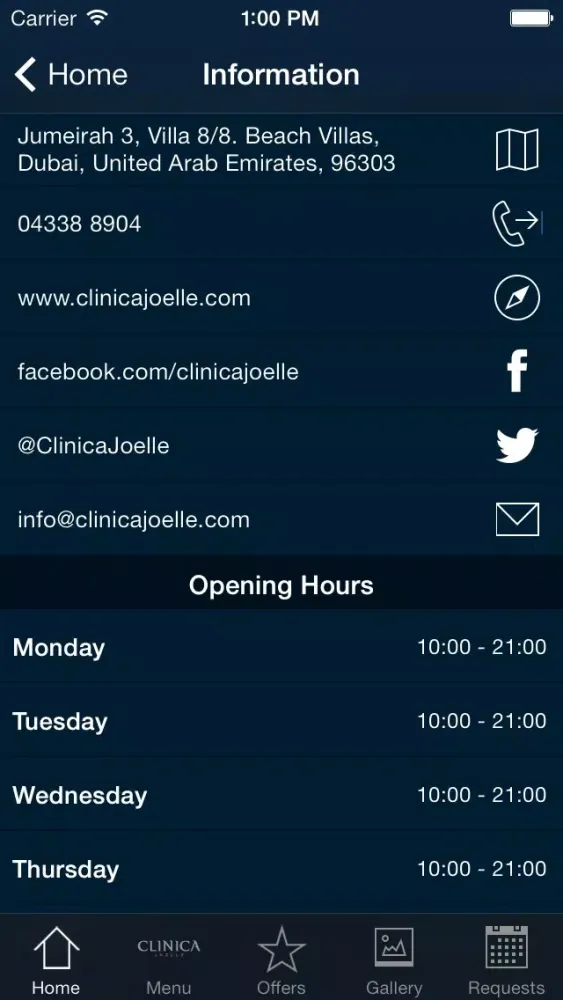 Zrzuty ekranu Clinica Joelle