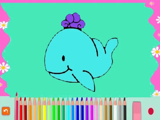 Zrzuty ekranu Shark tank and Sea animals coloring game for kid iPad 