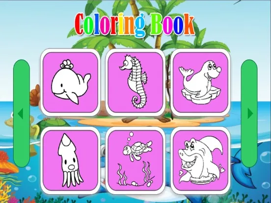 Zrzuty ekranu Shark tank and Sea animals coloring game for kid iPad 