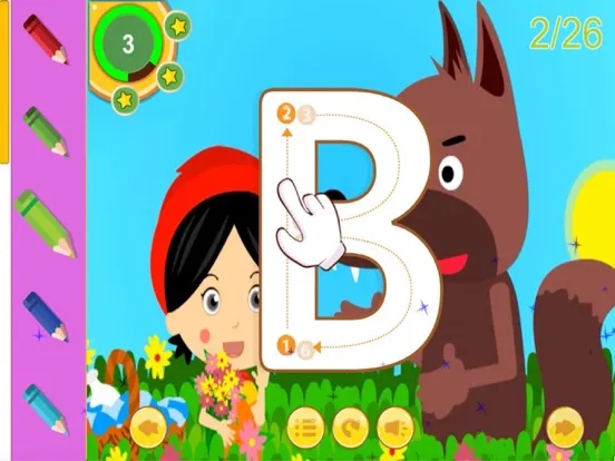 Aesop fables and ABC Tracing for kindergarten iPad  스크린샷