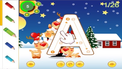 ABC Alphabet Tracer Santa Claus song game for baby應用截圖