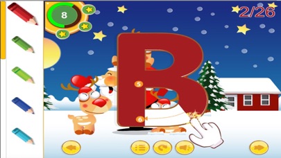 ABC Alphabet Tracer Santa Claus song game for baby應用截圖