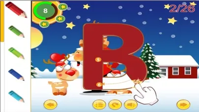 ABC Alphabet Tracer Santa Claus song game for baby स्क्रीनशॉट