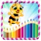 Animals Coloring Books - dog cat princess and flower drawing painting games for kids