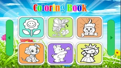 Animals Coloring Books - dog cat princess and flower drawing painting games for kids应用截图
