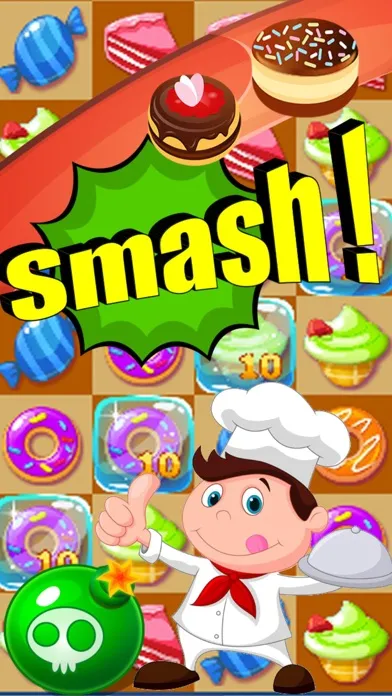 Captures d'écran de candy sweet link donut cake match crush jelly bean soda land