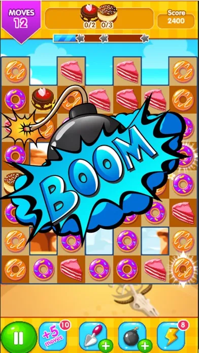 Captures d'écran de candy sweet link donut cake match crush jelly bean soda land