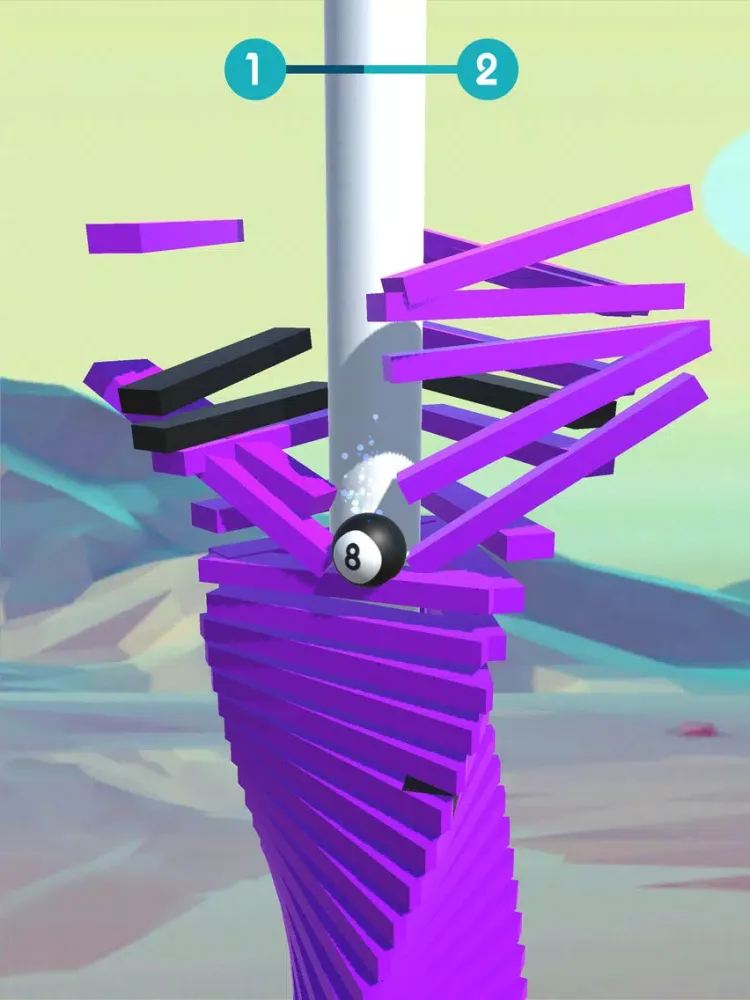 ball stack blast fall helix 3d iPad  스크린샷