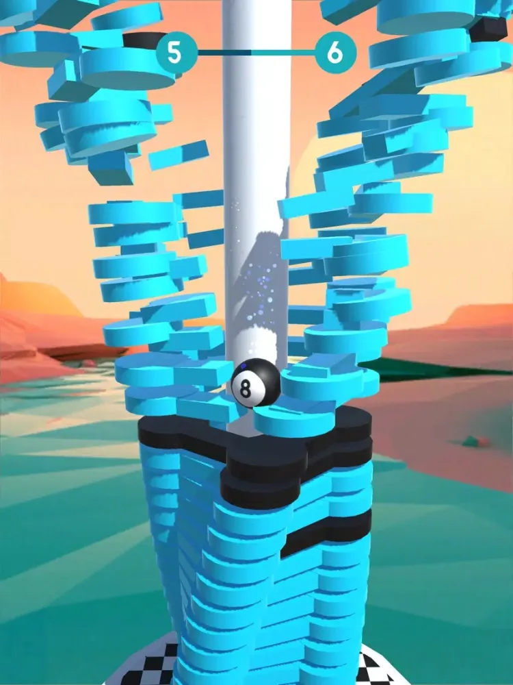ball stack blast fall helix 3d iPad  스크린샷