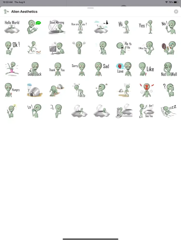 Ảnh chụp màn hình của Alien Aesthetics iPad 