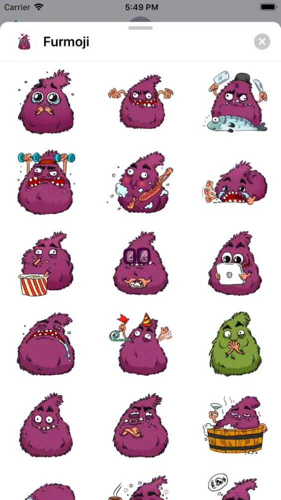 Captures d'écran de Furmoji - Furry Expressions
