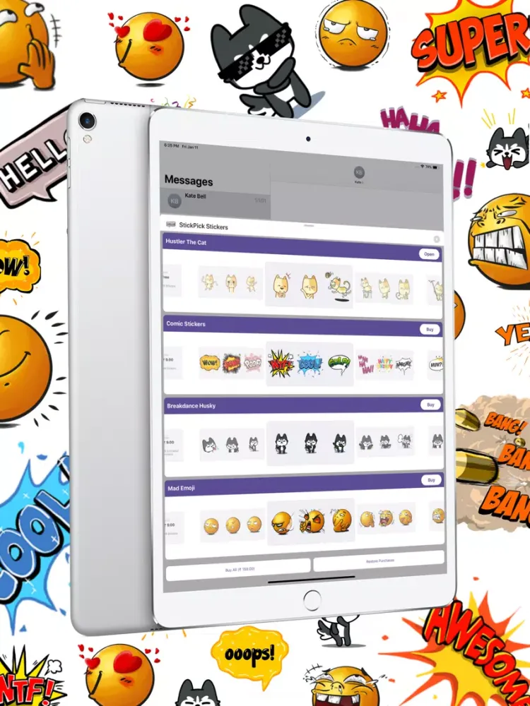 StickPick Stickers iPad  سکرین شاٹس