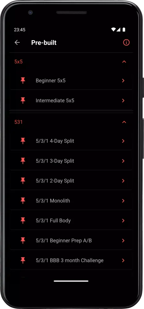 Tangkapan layar Lift4Fit