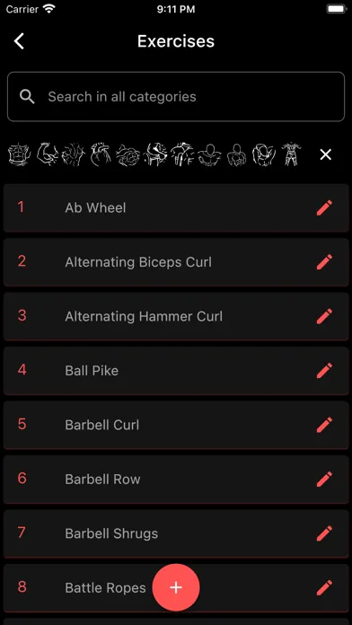 Lift4Fit Gym workout logger Ekran Görüntüleri