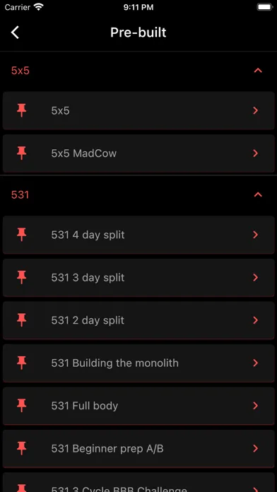 Lift4Fit Gym workout logger Ekran Görüntüleri