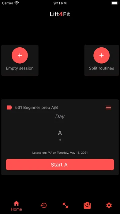 Lift4Fit Gym workout logger Ekran Görüntüleri