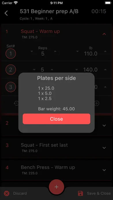 Lift4Fit Gym workout logger Ekran Görüntüleri