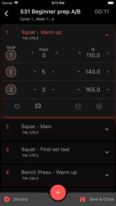 Lift4Fit Gym workout logger Ekran Görüntüleri