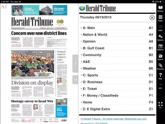 Captures d'écran de Sarasota Herald Tribune App iPad 