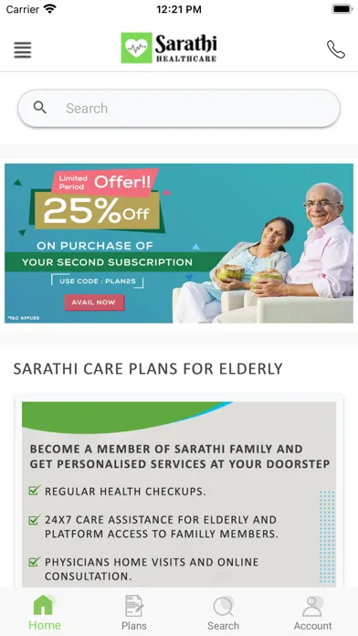 Zrzuty ekranu HealthSarathi